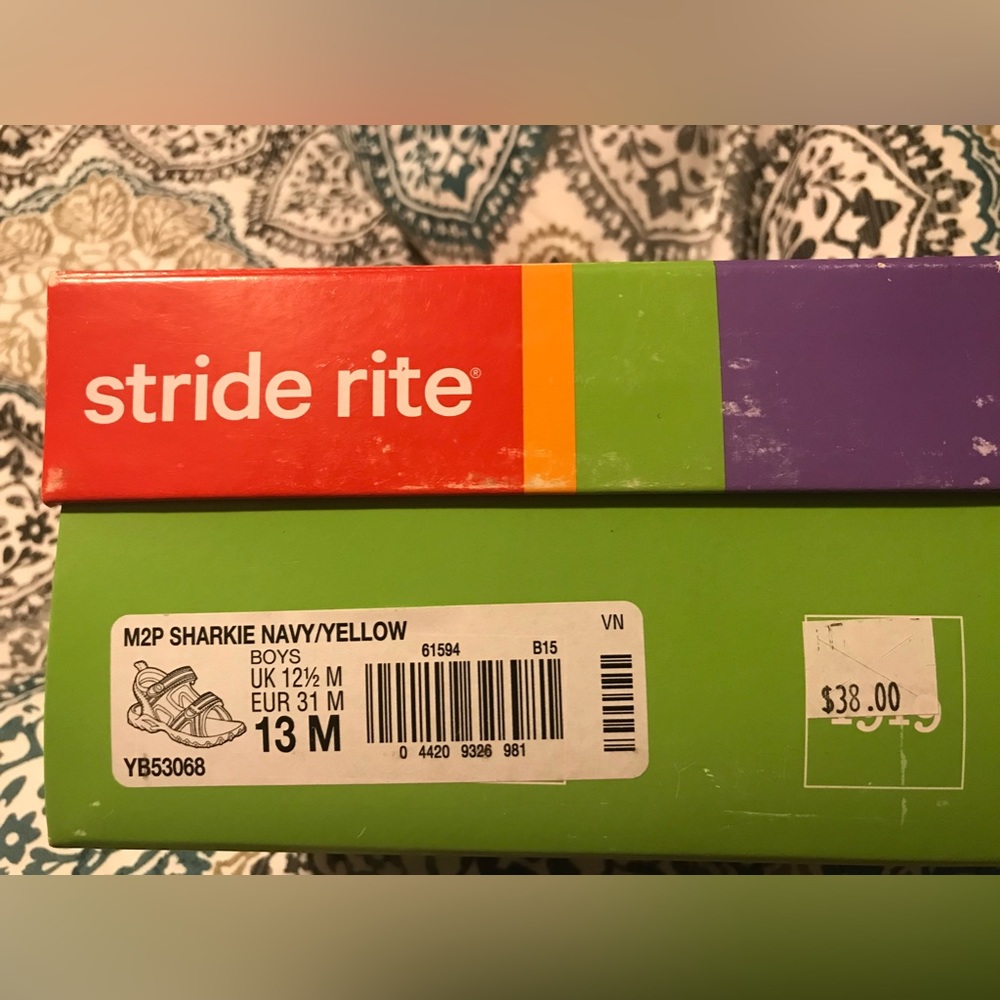 Stride Rite Sharkie Sandal Sz13 NIB